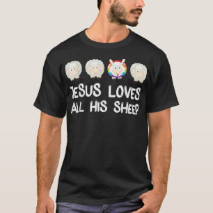 T-shirt Jesus Loves All His Sheep LGBTQ Ally Support Funny