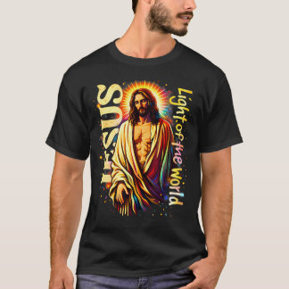 T-shirt Jésus Lumière Du Monde Foi Chrétienne