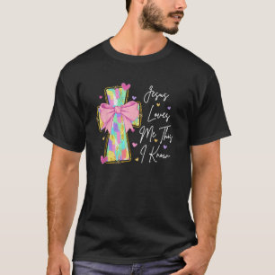 T-shirt Jésus M'Aime Ceci Je Connais Brush Stroke Cross Co