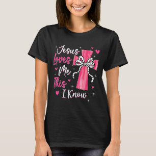 T-shirt Jésus m'aime, je le sais Dieu religieux chrétien