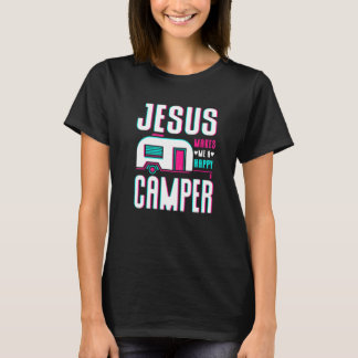 T-shirt Jésus Me Rend Un Campeur Heureux