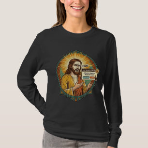 T-shirt Jésus Mise à Jour Logcielle Ennuyeuse Pop Up Humou