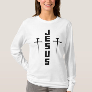 T-shirt JESUS Nail Croix foi chrétienne pour les croyants