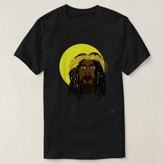 T-shirt Jésus noir | African American Jesus with Dreadloc (Design devant)