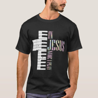 T-shirt Jésus Nom Je Joue Piano Christian Pianiste Hommes