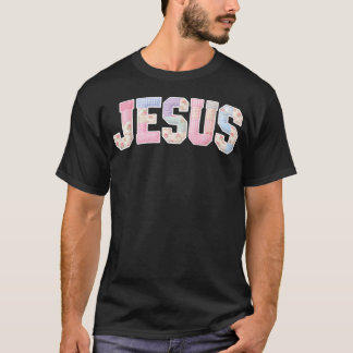 T-shirt Jésus Patchwork Floral Chrétien Mignon Cottagecore
