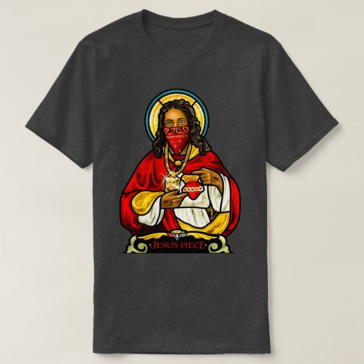 T-shirt Jésus Piece Le Jeu Gangsta Jésus (Design devant)