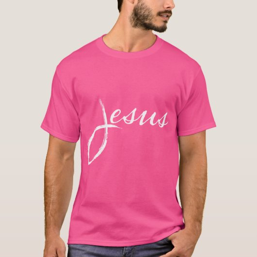 T-shirt Jésus Poisson Design simple (Devant)