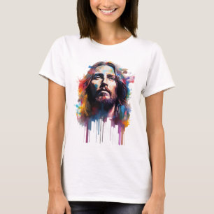 T-shirt Jesus Portrait T Chemise