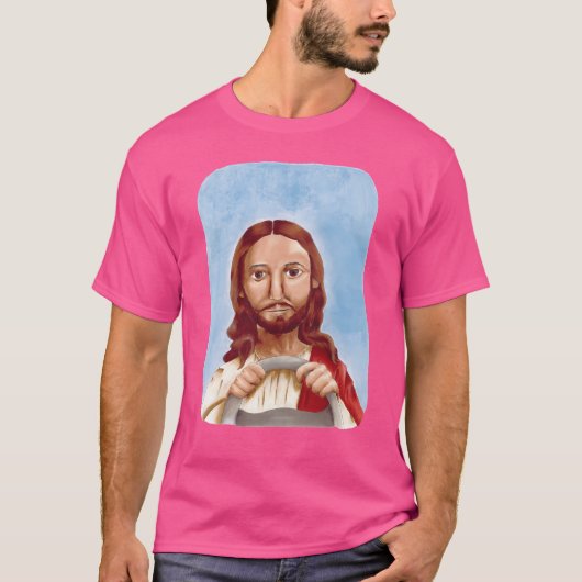 T-shirt Jésus Prend La Roue (Devant)