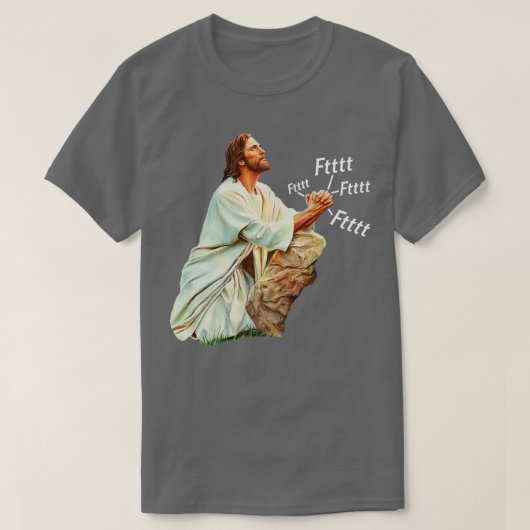T-shirt Jésus Prie À Héparadis Plus Loin (Design devant)