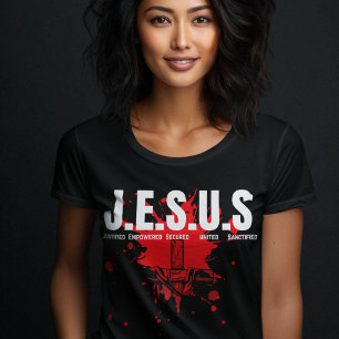 T-shirt JÉSUS - Prière Spirituelle Évangile Pour Femmes