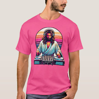 T-shirt Jesus Raves Dj Rave Techno Edm Festival Tourne