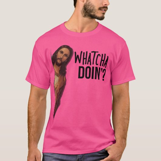 T-shirt Jésus regarde mème (Devant)