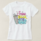 T-shirt Jésus Remplit Mon Thé de Pâques Coupe ; Pâques chr (Design devant)