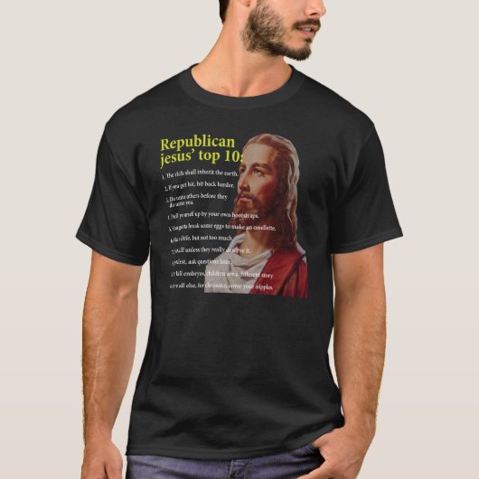 T-shirt Jésus républicain (Devant)