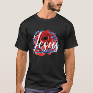 T-shirt Jésus Rose Barbed Wire Amuse Mots De Christiani