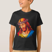 T-shirt Jesus Rtrait Art Christian Religious (Devant)