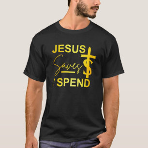 T-shirt Jésus Sauvait Je Passe Avec Cross Tee, jésus Saves