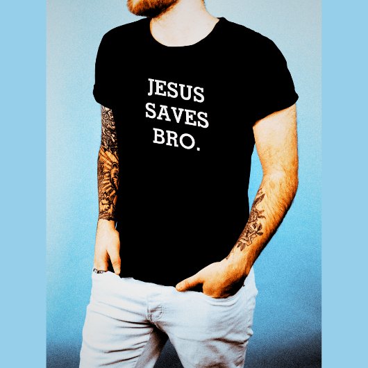 T-shirt Jésus Sauve Bro. Noir