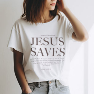 T-shirt Jésus sauve   Chrétien esthétique Unisex Vêtement