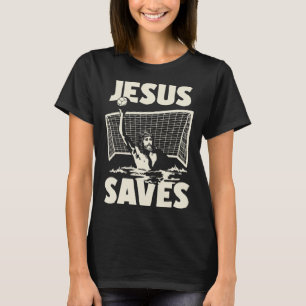 T-shirt Jésus Sauve Christian Water Polo Joueur Goalie Co