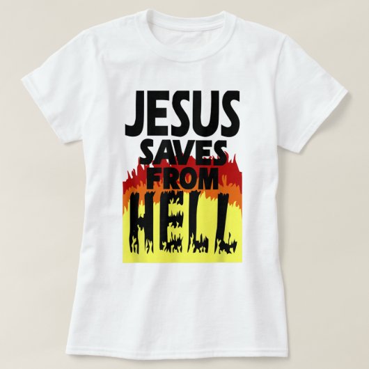 T-shirt Jésus sauve de l'enfer t-shirt2569 (Design devant)