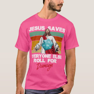 T-shirt Jésus Sauve Tous Les Autres Roues Pour Dommages Ch