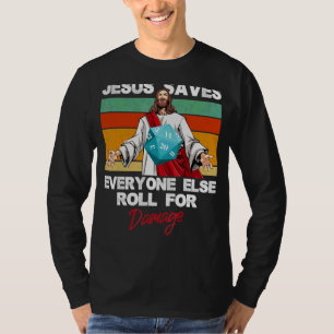 T-shirt Jésus Sauve Tous Les Autres Roues Pour Dommages Ch