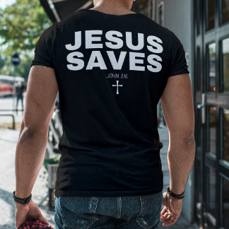 T-shirt "Jésus Save" Bible Verse Chemise chrétienne