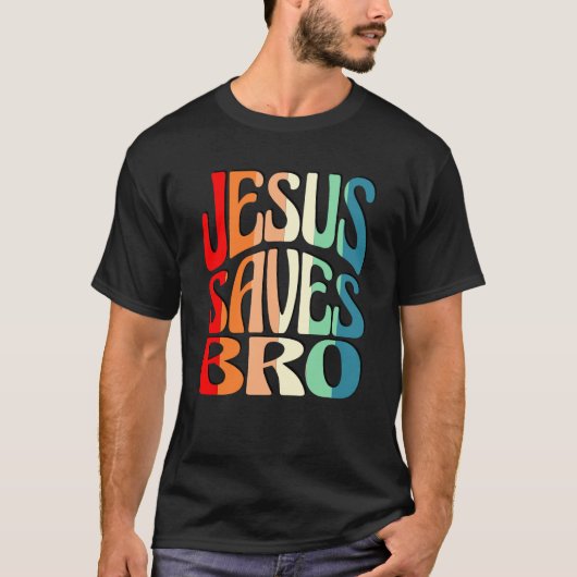 T-SHIRT JESUS SAVE BRO VINTAGE (Devant)