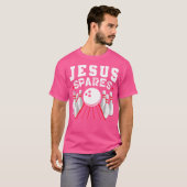 T-shirt Jesus Spares Funny Christian Bowling (Devant entier)