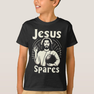 T-shirt Jesus Spares Mens Femmes Enfants Dix Épingles Bowl