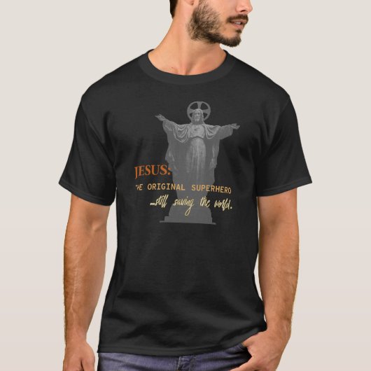 T-shirt Jesus Superhero (Devant)