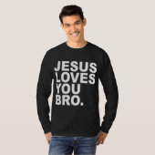 T-shirt Jésus t'aime Bro - Foi chrétienne (Devant entier)