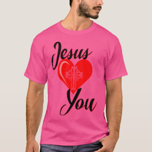 T-shirt Jésus t'aime Croix celtique