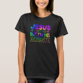 T-shirt Jésus t'aime mais je suis son chrétien favori (Devant)