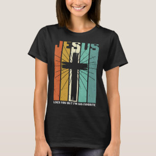 T-shirt Jésus t'aime Mais je suis son Christian Cro préfér