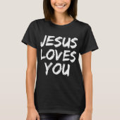 T-shirt Jésus t'aime pour les femmes qui aiment la foi chr (Devant)