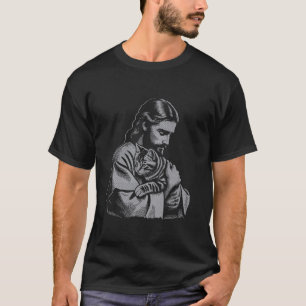 T-shirt Jésus tenant un chat - Art religieux compatissantw