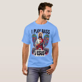 T-shirt Jésus tenant une basse guitare (Devant entier)