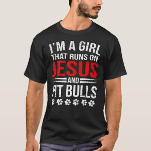 T-shirt Jésus Tire Les Taureaux Fille Qui Rend Sur Chien