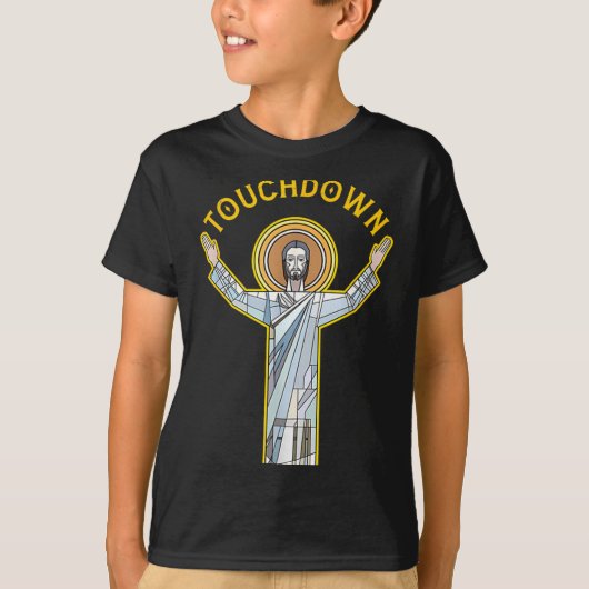 T-shirt Jesus Touchdown Fun Christian Faith Saying Meme Ch (Devant)