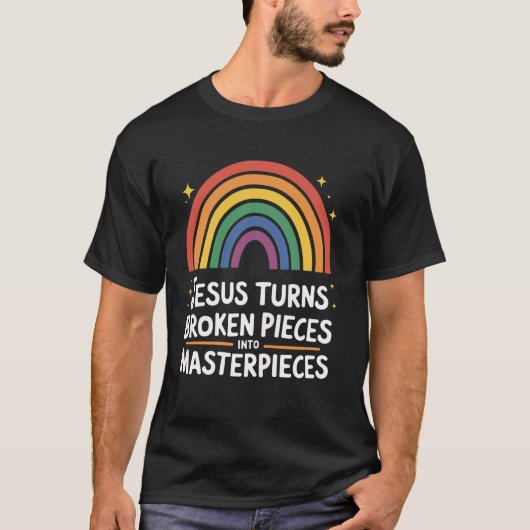 T-shirt Jésus Transforme Les Pièces Cassées En Pièces Maît (Devant)