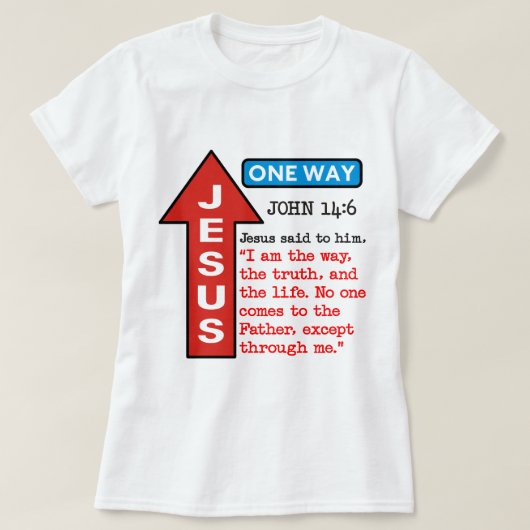 T-SHIRT JÉSUS - UNE MANIÈRE (Design devant)