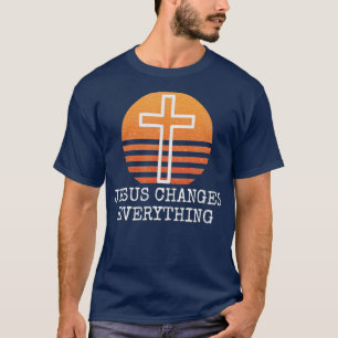 T-shirt Jésus vintage Change tout Christ déprimé
