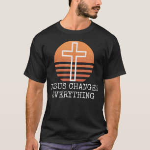 T-shirt Jésus vintage Change tout Christ déprimé