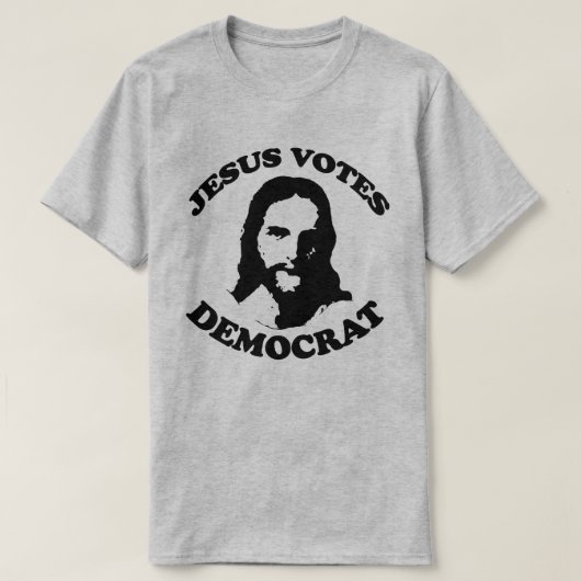 T-shirt Jésus vote démocrate (Design devant)