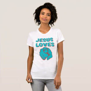 T-shirt Jésus vous aime Citation basée sur la foi Femmes