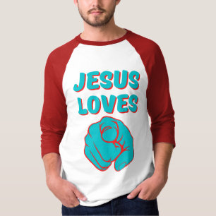 T-shirt Jésus vous aime Citation basée sur la foi Hommes 3